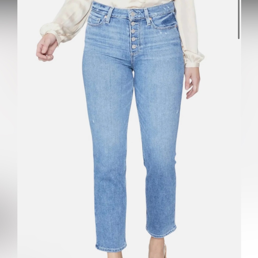 Paige Denim Jeans Cindy High Rise Straight Crop Size 31 New NWT
